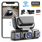 BCUOZ 360° Car Dash Cam System – GPS, WiFi, Front & Rear + Inside View