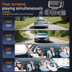 BCUOZ 360° Car Dash Cam System – GPS, WiFi, Front & Rear + Inside View