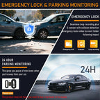 BCUOZ 360° Car Dash Cam System – GPS, WiFi, Front & Rear + Inside View