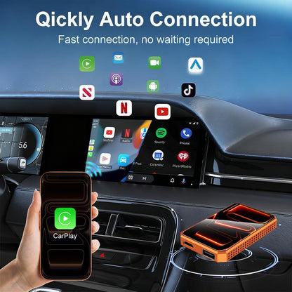 MAKASRI Wireless CarPlay & Android Auto 4-in-1 AI Box